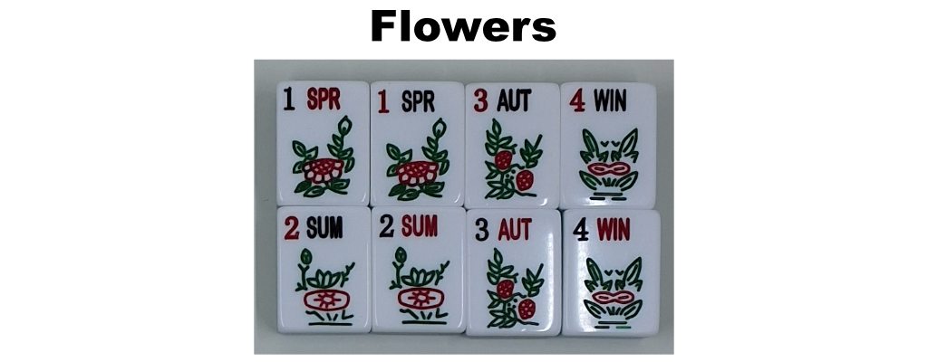 Mahjong Flowers tiles